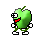 Dancing green  apple